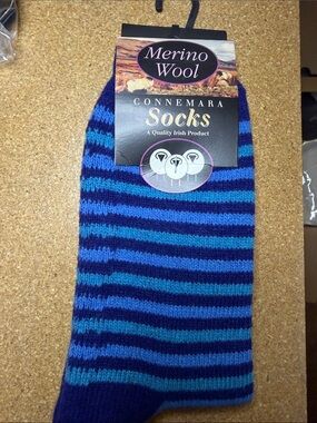 Connemara Merino Wool Irish Walking Socks  L New